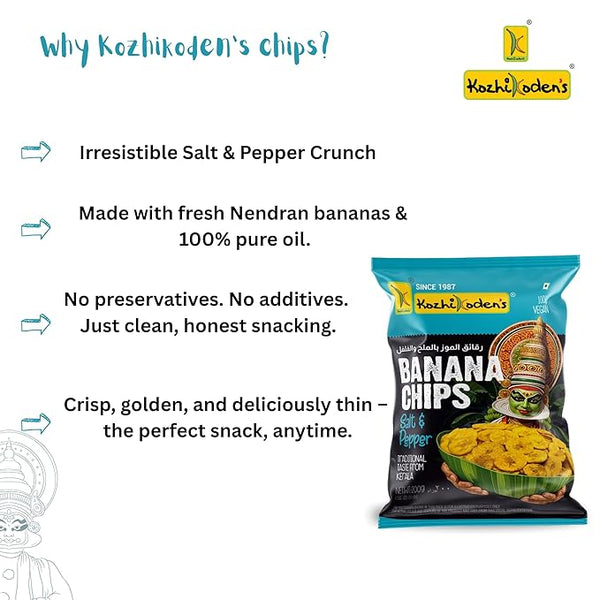 KOZHIKODEN'S Salt & Pepper Banana Chips | 200g