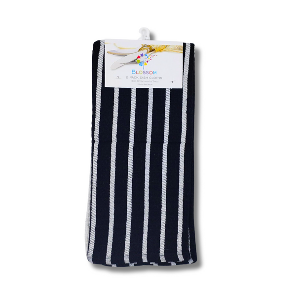 Blossom 2 Pack Stripe Dish Cloth Set (45x70cm) REF#04
