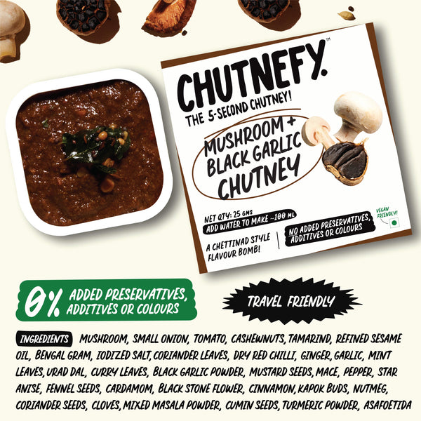 Chutnefy Mushroom Black Garlic Chutney 25Gm