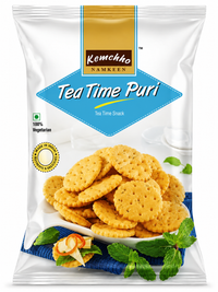 Kemchho Tea Time Puri (Tikha Puri / Masala Puri) | 270g - Crispy Fried Flatbread Crackers For Afternoon Chai Snacking | Ready-to-Eat Golden Savoury Flour Discs With Authentic Spiced Aromas | South Africa | India Bazaar