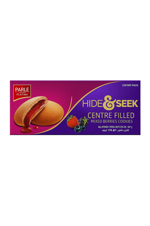 Parle Hide & Seek Centre Filled Mixd Berries Cookies 75g|BB:23.SEP.2026