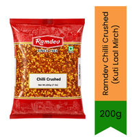 Ramdev Chilli Crushed (Kuti Laal Mirch) - Bold Spicy Red Pepper Flakes for Pizza, Pasta, Curries & Marinades, Sharp Heat Kick | South Africa | India Bazaar