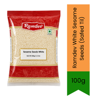 Ramdev White Sesame Seeds (Safed Til) - Premium Whole Natural Seeds for Sweets, Baking, Cooking & Garnishing | Delivers Authentic Nutty Flavor & Rich Aroma | South Africa | India Bazaar