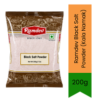 Ramdev Black Salt Powder (Kala Namak) - Pure Natural Himalayan Mineral Salt for Chaat, Snacks, Salads & Raita | Delivers Authentic Tangy Umami Flavor & Digestive Benefits | South Africa | India Bazaar