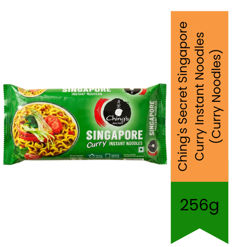 Ching's Secret Singapore Curry Instant Noodles (Curry Noodles) | 256g - Spicy Indo-Chinese Instant Noodles for Quick Meals & Snacks | Delivers Authentic Zesty Curry Flavor & Chewy Bite | South Africa | India Bazaar