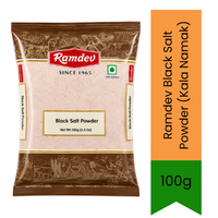 Ramdev Black Salt Powder (Kala Namak) - Pure Natural Himalayan Mineral Salt for Chaat, Snacks, Salads & Raita | Delivers Authentic Tangy Umami Flavor & Digestive Benefits | South Africa | India Bazaar