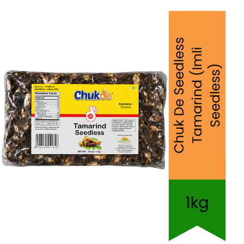 Chuk De Seedless Tamarind (Imli Seedless) - Premium Quality Whole Dried Tamarind for Chutneys, Sambar & Curries | Delivers Authentic Tangy Flavor & Rich Taste | South Africa | India Bazaar
