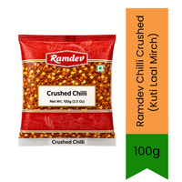 Ramdev Chilli Crushed (Kuti Laal Mirch) - Bold Spicy Red Pepper Flakes for Pizza, Pasta, Curries & Marinades, Sharp Heat Kick | South Africa | India Bazaar