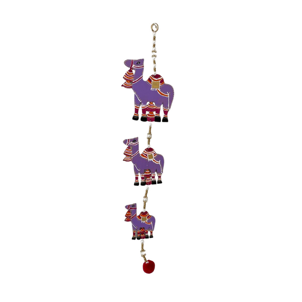 Handcrafted Camel Design Wall Hanging – Traditional Rajasthani Home Décor Purpule