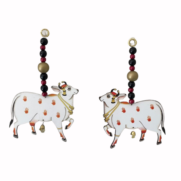 Handcrafted Cow Beads Wall Hanging – Traditional Auspicious Home Décor