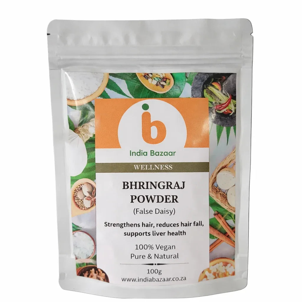 IB Exclusive Wellness Bhringraj Powder (Bhringraj Hair Herbs) | Standard Pack - Natural Ayurvedic Herbs for Hair Growth Treatment, Controlling Fall & Revitalizing Scalp Masks | South Africa | India Bazaar
