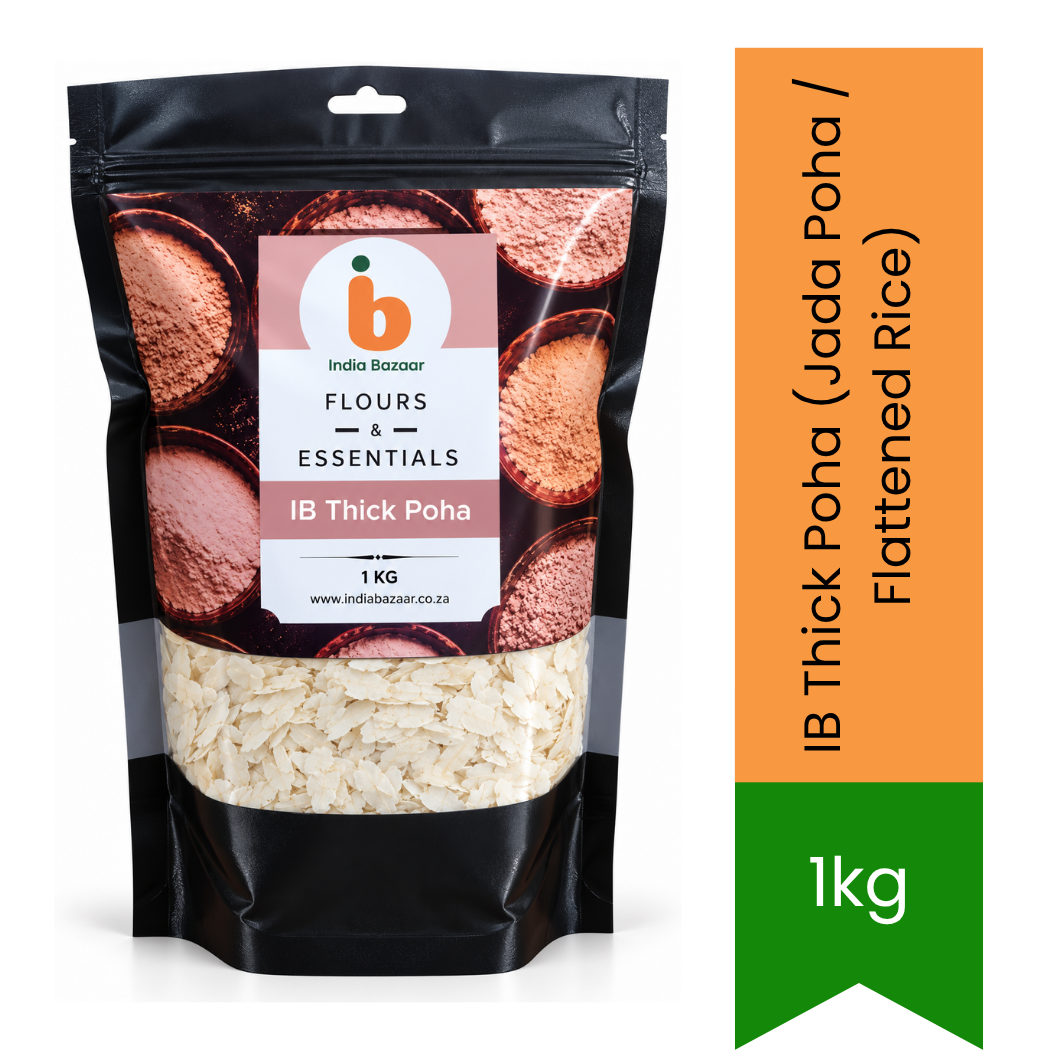 IB Thick Poha (Jada Poha / Flattened Rice) - Premium Pure Traditional Rice Flakes for Breakfast & Evening Snacks | Delivers Authentic Taste, Quick Preparation & Energy | South Africa | India Bazaar
