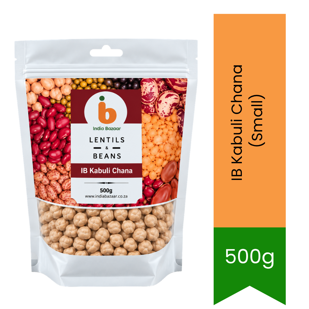 IB Kabuli Chana Small (Small Chickpeas / White Chana) - Premium Unpolished Pulses | Rich Protein & Fibre for Curries, Salads & Soups | South Africa | India Bazaar