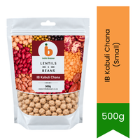 IB Kabuli Chana Small (Small Chickpeas / White Chana) - Premium Unpolished Pulses | Rich Protein & Fibre for Curries, Salads & Soups | South Africa | India Bazaar