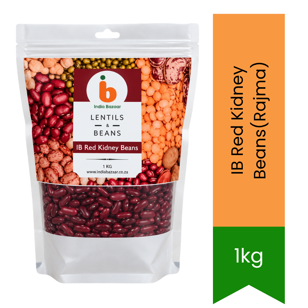 IB Red Kidney Beans (Kashmiri Rajma) | 1kg - Premium Hearty Grade Legumes for Classic North Indian Slow-Cooked Spiced Gravies & Mexican Chilis | South Africa | India Bazaar
