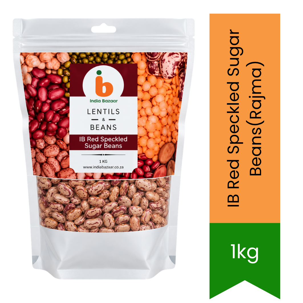 IB Red Speckled Sugar Beans (Rajma) | 1kg - Budget-Friendly Plump Legumes for Hearty Stews, Durban Curries & Samp Bowls | South Africa | India Bazaar