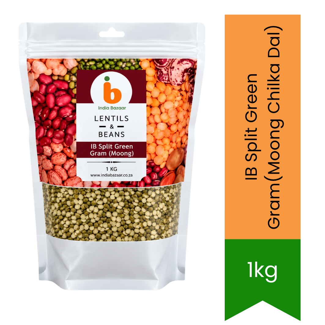 IB Split Green Gram (Moong Chilka Dal) - Easy-to-Digest Light Protein Lentils for Everyday Nutritious Khichdi, Soups & Savoury Porridges | South Africa | India Bazaar