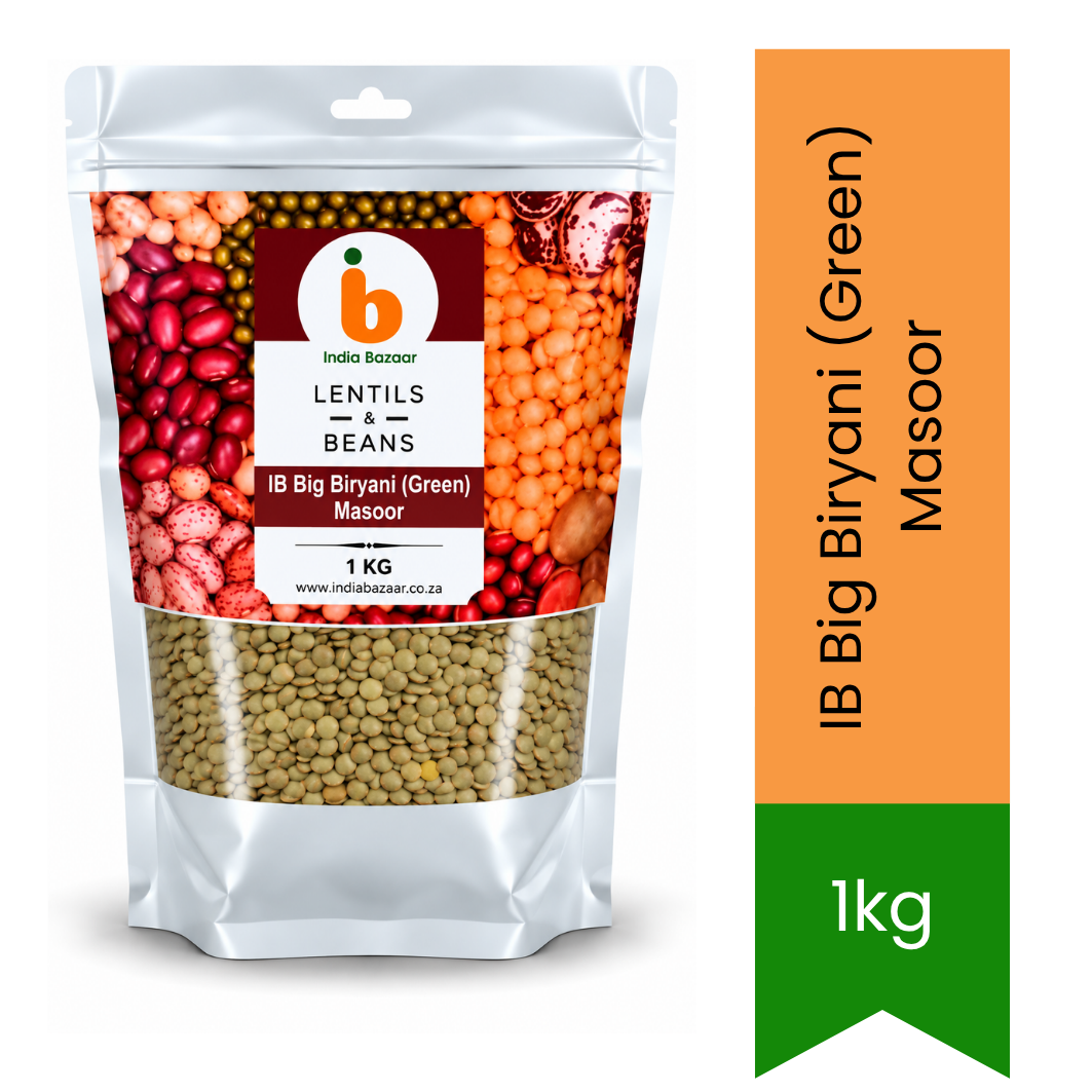 IB Big Biryani (Green) Masoor - Premium Whole Brown Lentils | Rich Protein, Flavorful Biryani & Stews | South Africa | India Bazaar