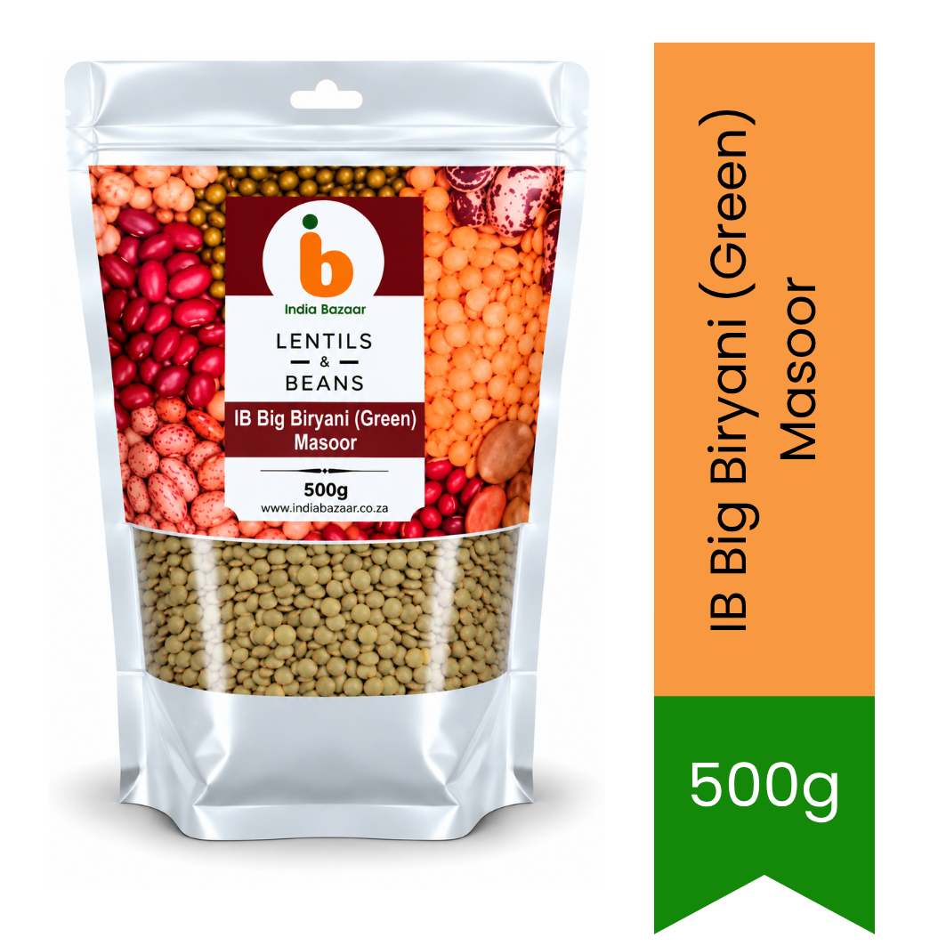 IB Big Biryani (Green) Masoor - Premium Whole Brown Lentils | Rich Protein, Flavorful Biryani & Stews | South Africa | India Bazaar