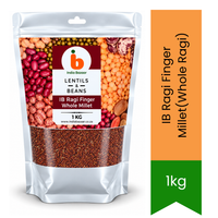 IB Ragi Finger Millet (Whole Nachni / Bavto) - Iron & Calcium-Rich Gluten-Free Supergrain for Healthy Porridges, Dosas & Weight Loss Diets | South Africa | India Bazaar