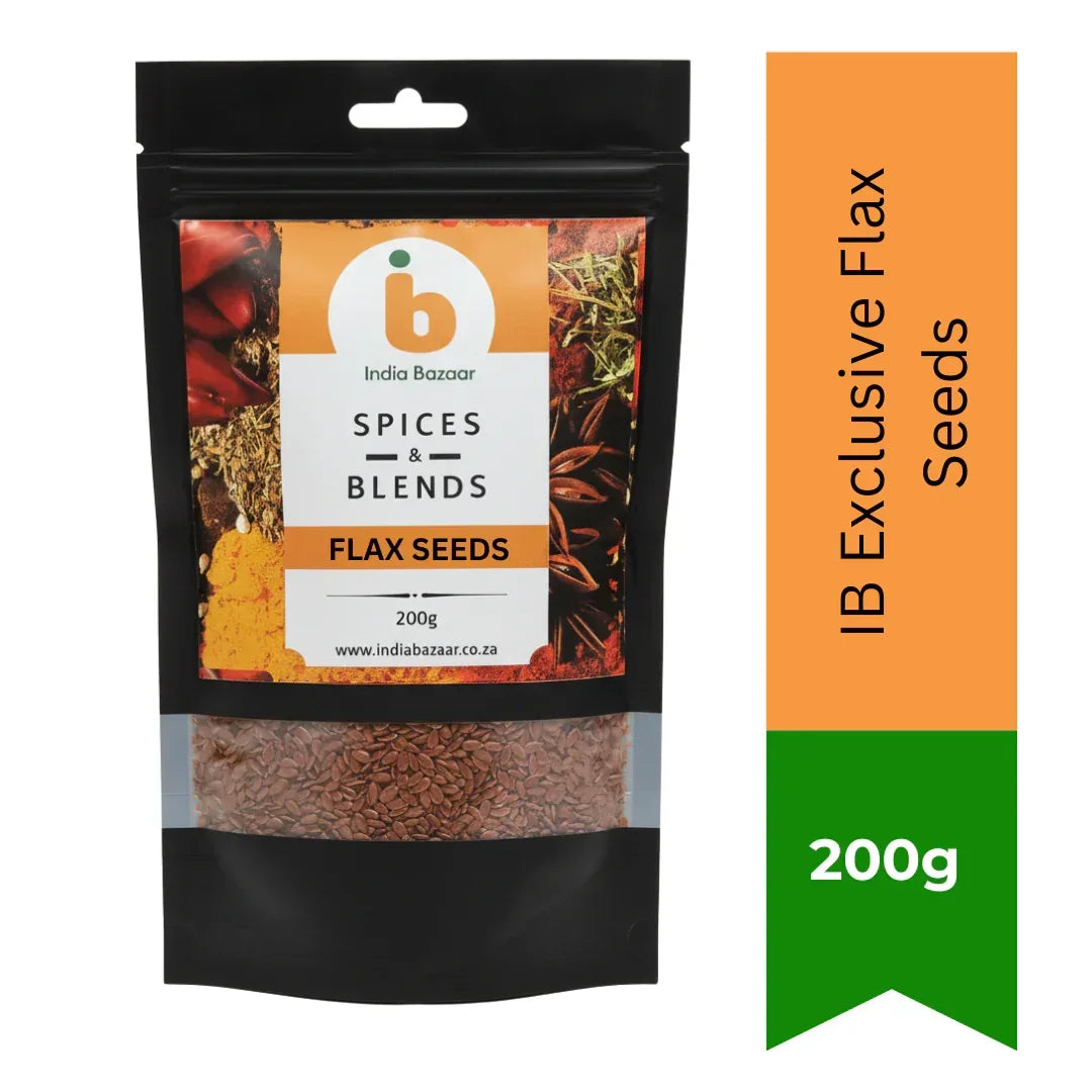 IB Exclusive Flax Seeds Premium Raw Linseeds (Alsi Ke Beej) | 200g - Omega-3 Rich Nutty Superfood for Weight Loss Smoothies, Breakfast Oats, Baking Bread & Salads | South Africa | India Bazaar