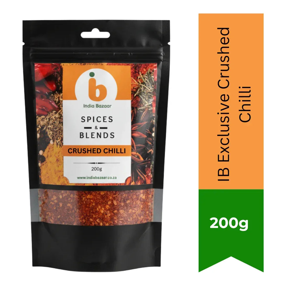 IB Crushed Chilli 200g | Red Chilli Flakes | Spicy Cooking & Pizza Topping | South Africa | India Bazaar