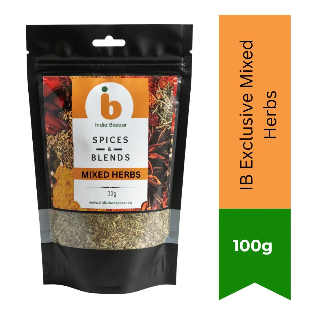 IB Mixed Herbs Italian Style Dried Herb Blend (Mixed Herbs) | 100g - Everyday Fragrant Seasoning for Homemade Pizza Bases, Pasta Sauces, Garlic Bread & Salads | South Africa | India Bazaar