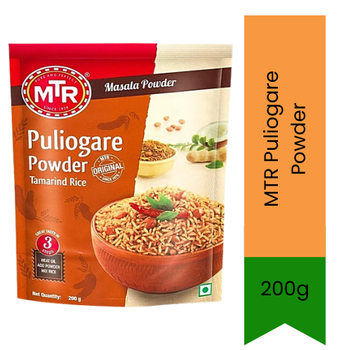 MTR Puliogare Powder (Puliyogare Masala) | 200g - Authentic South Indian Spice Blend for Tamarind Rice, Quick & Easy Preparation with Rich Traditional Flavor | South Africa | India Bazaar