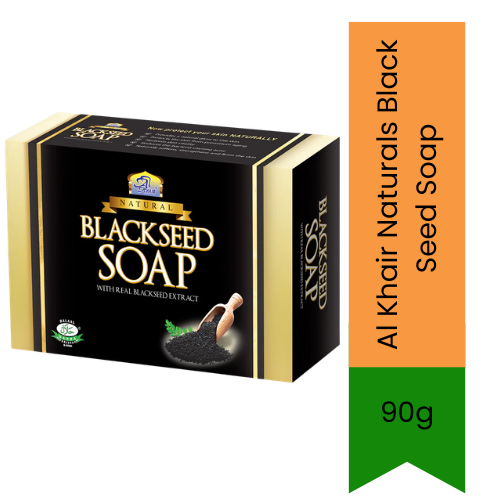 Al Khair Naturals Black Seed Soap | 90g - Herbal Skin Care Soap with Black Seed, Gently Cleanses & Nourishes Skin Daily | South Africa | India Bazaar
