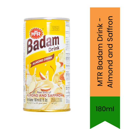 MTR Badam Drink (Almond & Saffron) - Nutritious, Creamy & Refreshing Beverage | Rich Almond Taste with Premium Saffron | South Africa | India Bazaar