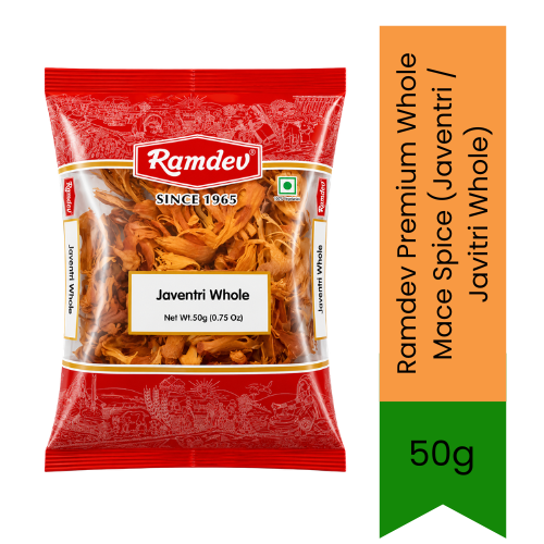 Ramdev Premium Whole Mace Spice (Javentri / Javitri Whole) - Highly Aromatic Exotic Mace Blades Perfect for Authentic Biryanis, Mughlai Curries & Warm Garam Masala Blends | Infuses Deep Sweet & Peppery Warmth | South Africa | India Bazaar