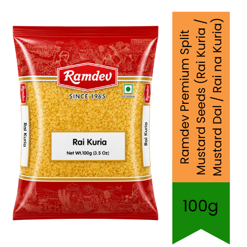 Ramdev Premium Split Mustard Seeds (Rai Kuria / Mustard Dal / Rai na Kuria) - Essential Coarsely Split Seeds for Traditional Indian Pickles, Achar Masala, Chutneys & Tempered Tadka | Delivers Sharp Pungent Flavor | South Africa | India Bazaar