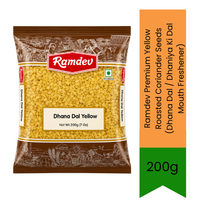 Ramdev Premium Yellow Roasted Coriander Seeds (Dhana Dal / Dhaniya Ki Dal Mouth Freshener) - Crisp Salted Roasted Coriander Seeds Mukhwas | Refreshing After-Meal Digestive Snack with Nutty Salty Flavour | South Africa | India Bazaar