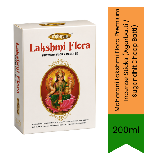 Maharani Lakshmi Flora Premium Incense Sticks (Agarbatti / Sugandhit Dhoop Batti) | Pack Of 6 - Hand-Rolled Aromatic Floral Masala Agarbatti for Puja, Meditation, Prayer & Daily Spiritual Worship | Long-Lasting Fragrance | South Africa | India Bazaar