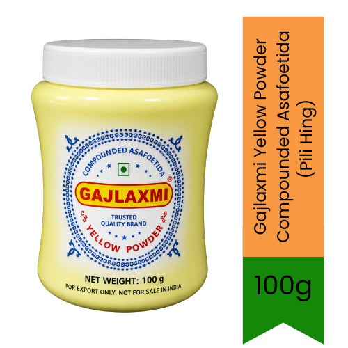 Gajlaxmi Yellow Powder Compounded Asafoetida (Pili Hing) - Traditional Mild Aromatic Seasoning for Indian Gravies, Promotes Gut Health & Digestion | South Africa | India Bazaar