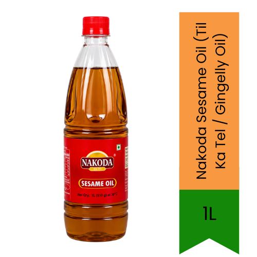 Nakoda Sesame Oil (Til Ka Tel / Gingelly Oil) - Pure Premium Cooking & Pooja Oil, Rich Nutritious Base for South Indian Curries & Ayurvedic Massages | South Africa | India Bazaar