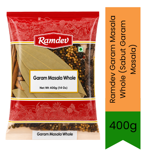Ramdev Garam Masala Whole (Sabut Garam Masala) - Authentic Indian Raw Spice Blend for Rice, Curries & Biryani, Fresh & Aromatic | South Africa | India Bazaar