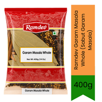 Ramdev Garam Masala Whole (Sabut Garam Masala) - Authentic Indian Raw Spice Blend for Rice, Curries & Biryani, Fresh & Aromatic | South Africa | India Bazaar