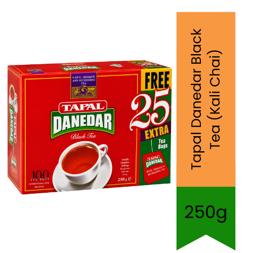 Tapal Danedar Black Tea (Kali Chai) | 250g - Granular Loose Leaf Black Tea for Daily Karak Chai & Milk Tea | Delivers Rich Aroma, Strong Taste & Deep Amber Color | South Africa | India Bazaar