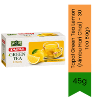 Tapal Green Tea Lemon (Nimbu Hari Chai) | 45g (30 Tea Bags) - Zesty Citrus Herbal Green Tea Infusion for Daily Detox & Refreshment | Delivers Tangy Aroma & Revitalizing Taste | South Africa | India Bazaar