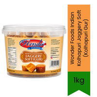 Wonder Foods Indian Kolhapuri Jaggery Soft (Kolhapuri Gur) - Unrefined Soft Natural Cane Sugar Sweetener for Desserts, Sweets & Cooking | Delivers Rich Molasses Taste | South Africa | India Bazaar