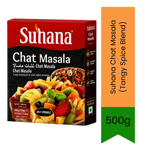 Suhana Chat Masala (Tangy Spice Blend) | 500g - Multi-Purpose Zesty Seasoning for Fruits, Snacks, Salads & Street Food | Delivers Authentic Tangy & Savory Flavor | South Africa | India Bazaar