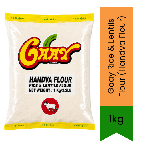 Gaay Rice & Lentils Flour (Handva Flour) | 1kg - Traditional Coarse Flour Blend for Savory Gujarati Handvo & Muthiya | Delivers Authentic Crispy & Fluffy Texture | South Africa | India Bazaar