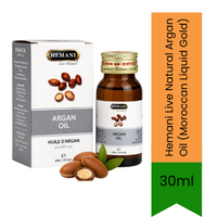 Hemani Live Natural Argan Oil (Moroccan Liquid Gold) | 30ml - Hair & Skin Care (For External Use Only)