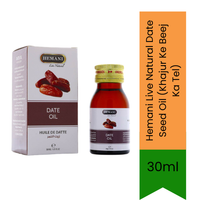 Hemani Live Natural Date Seed Oil (Khajur Ke Beej Ka Tel) | 30ml - Skin Care(For External Use Only)