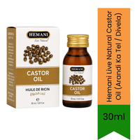 Hemani Live Natural Castor Oil (Arandi Ka Tel / Divela) | 30ml - Hair & Skin Care (For External Use Only)