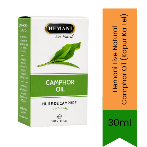 Hemani Live Natural Camphor Oil (Kapur Ka Tel) | 30ml - Skin Care(For External Use Only)
