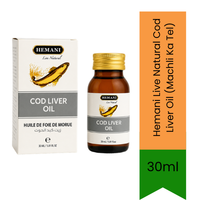 Hemani Live Natural Cod Liver Oil (Machli Ka Tel) | 30ml - For External Use Only
