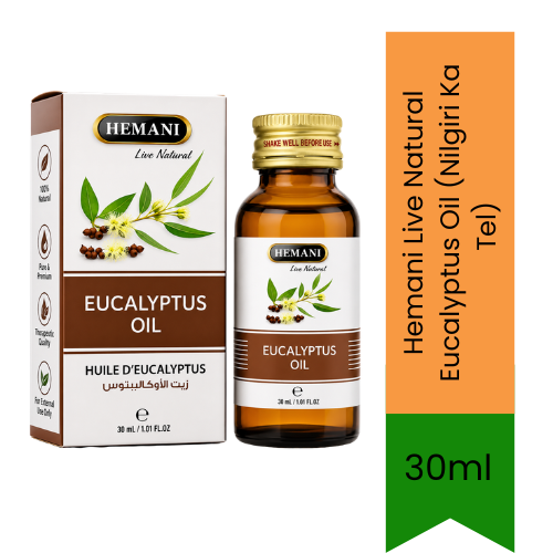Hemani Live Natural Eucalyptus Oil (Nilgiri Ka Tel) | 30ml - Skin Care(For External Use Only)