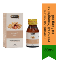 Hemani Live Natural Peanut Oil (Moongfali Ka Tel / Sing Tel) | 30ml - Skin Care(For External Use Only)